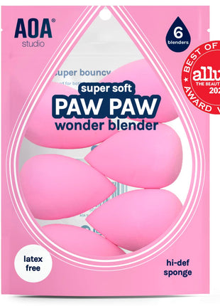 AOA Studio Collection makeup Sponge Set Latex Free and High-definition Set of 6 makeup Wonder blender For Powder Cream and Liquid, Super Soft Wonder Beauty Cosmetic
