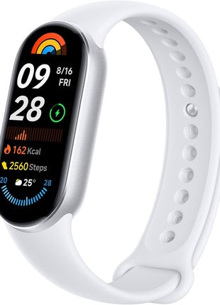 XIAOMI Smart Band 9 Global Version (2024) 1.62inch Amoled Display | 233 mAh Battery | up to 21 Days of Battery Life | Over 150 Workout Modes | BT 5.4 | 50M Water Resistant - Glacier Silver