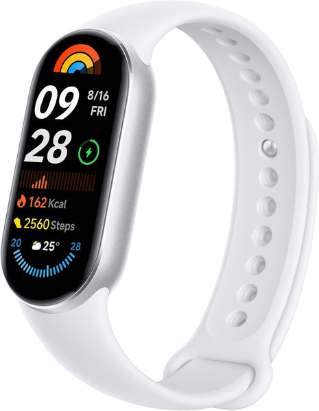 XIAOMI Smart Band 9 Global Version (2024) 1.62inch Amoled Display | 233 mAh Battery | up to 21 Days of Battery Life | Over 150 Workout Modes | BT 5.4 | 50M Water Resistant - Glacier Silver