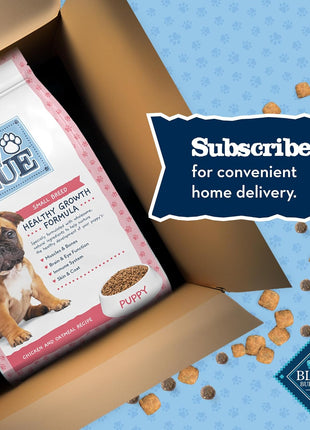 Blue Buffalo Dog Food, Chicken, Puppy, Small Breed | Healthy Growth Formula | With DHA | Oatmeal Recipe | 4-lb Bag Pack of 2