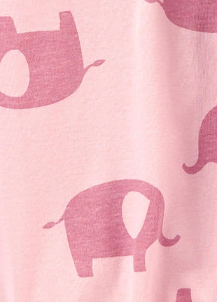 Simple Joys by Carter's Baby Girls' Cotton Sleeper Gown, Pack of 3, Light Pink Bunny/White Rainbow/Elephants, 0-3 Months