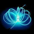 MaxLax EL Wire Ice Blue, 16.4ft/5m Portable Battery Pack Neon Light Strip 360? Cuttable Glowing Rope Lights for Parties, Halloween, DIY Decoration