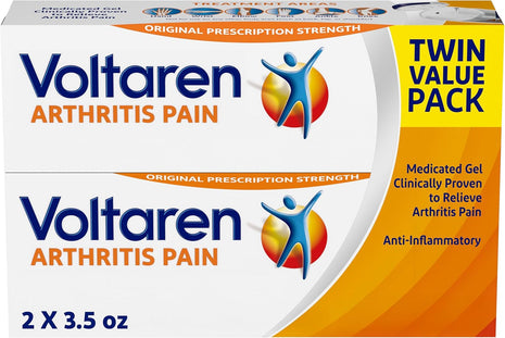 Voltaren Arthritis Pain Gel for Powerful Topical Arthritis Pain Relief with Diclofenac   NEW Easy Open Cap   100 g x 2
