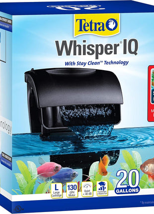 Tetra Whisper IQ Power Filter, 175 GPH, with Stay Clean Technology, 30 Gallons