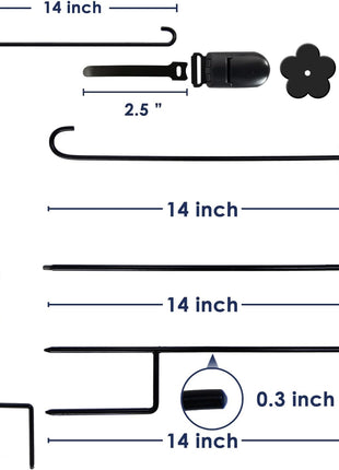 YEAHOME Garden Flag Holder Stand, Premium Yard Flag Holder Weather-Proof Metal Powder-Coated Flagpole with Clip and Stopper for Christmas Garden Flag, Outdoor Garden Decor Decoration