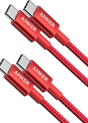 Anker USB C to USB C Cable, Type-C 60W Fast Charging Cable (6FT, 2Pack) for iPhone 16 Series, iPad mini 6 and More (Black)