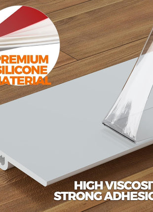 Holikme 2 Pack Door Draft Stopper Sheets, Rolls & Strips Under Door Draft Blocker Insulator Doors Sweep Weather Stripping Noise Stopper Strong Adhesive, White