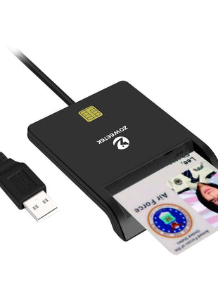 ZOWEETEK CAC Card Reader Military, Smart Card Reader DOD Military USB Common Access CAC, Compatible with Windows, Mac OS and Linux