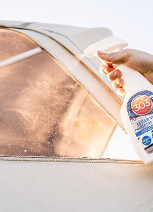 303 Products Marine Clear Protective Cleaner - Cleans and Protects Vinyl and Plastics, Provides Superior UV Protection, Prevents Yellowing and Cracking, 32oz (30215)