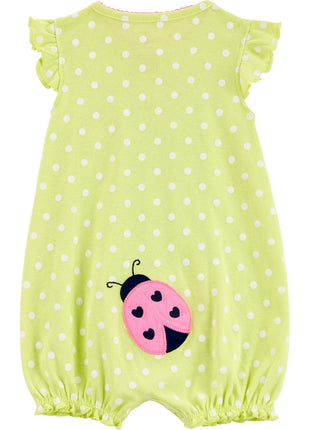 Simple Joys by Carter's Baby Girls' 3-Pack Snap-up Rompers, Light Green/Navy Dots/Pink Stripe, 6-9 Months