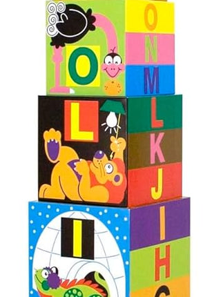 Melissa & Doug Deluxe 10-Piece Alphabet Nesting and Stacking Blocks - FSC Certified