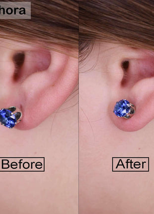 Original Magic Earring Backs for Droopy Ears | Earrings Lifters for Heavy Earring | Earlobe Secure Clear Miracle | Fits Standard 20G / 0.032' / 0.8mm Posts ONLY (2 Silver 1 Gold)