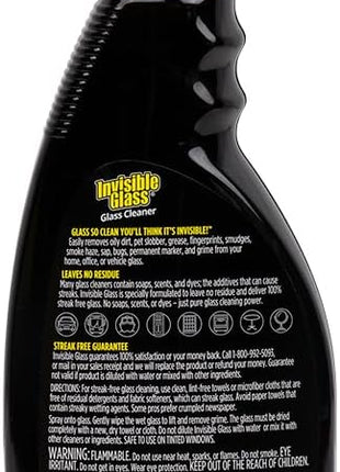 Invisible Glass 92164 Premium Glass Cleaner Spray for Car Windshields and Windows, Automotive and Home Window Cleaner, Streak-Free, Ammonia-Free, Tint-Safe – 22 fl oz