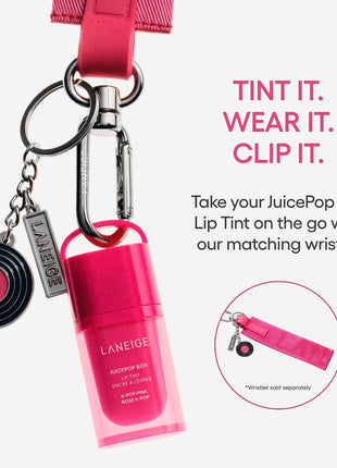 LANEIGE JuicePop Box Lip Tint: Long Lasting Moisturizing Lightweight Tint, Buildable Juicy Color and Nourishing Shine, K-Beauty Lip Essentials for Long-Lasting Comfort, K-POP Pink