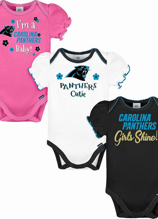 Gerber NFL Baby-Girls NFL Team 3 Pack Short Sleeve Onesie Bodysuit
