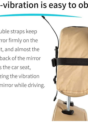 Baby Car Mirror Backseat, Black | Most Stable, Premium Matte Finish, Ultra High Definition PMMA Material, Secure and Shatterproof