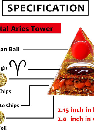 YATOJUZI 12 Zodiac Aries Birthday Gifts for Women Men Red Jasper Healing Crystals Natural Crystal Stones Gemstones Orgonite Chakra Reiki Lucky Energy Decor for Office Desk Decorations
