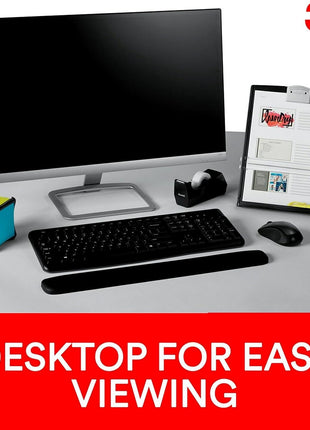 DH340MB 3M Fold-Flat Freestanding Desktop Copyholder, Plastic, 150 Sheet Capacity, Black