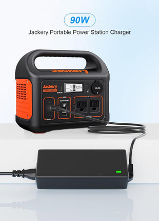 24V 90W AC Adapter Jackery Charger for Jackery Portable Power Station Explorer 160 240 300 500 550 Solar Generator 167Wh 240Wh 293Wh 518Wh Lithium Battery Charging Cord