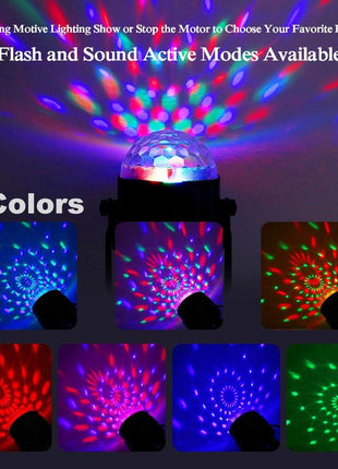 Party Disco Ball Dj Dance Lights Disco Strobe Rave Sound Activated Projector Effect Stage Light Remote Control for Birthday Xmas Wedding Bar Kids Christmas Glow Party