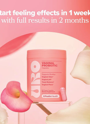 URO Vaginal Probiotics for Odor, Flora & pH Balance – 30-Day Supply
