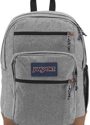 JanSport Cool Backpack, with 15-inch Laptop Sleeve - Large Computer Bag Rucksack with 2 Compartments, Ergonomic Straps, Grey Letterman