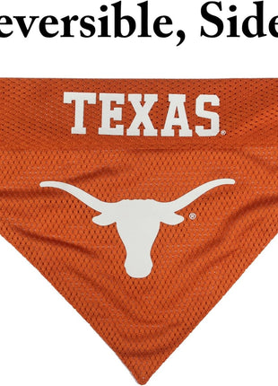 Pets First Collegiate Pet Accessories, Reversible Bandana, Texas Longhorns, Small/Medium