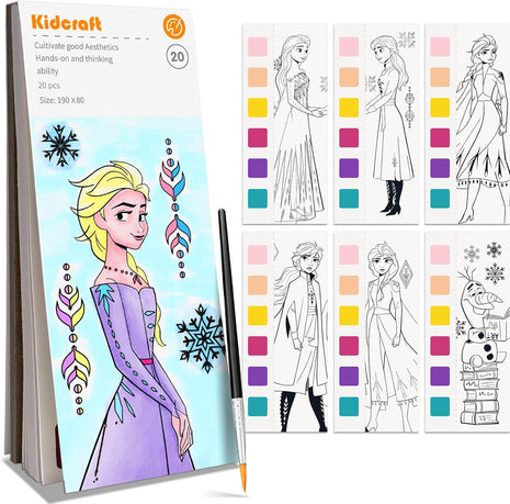 Paint with Water Coloring Books for Kids, Pocket Mess Free Watercolor Painting Sets for Toddlers, Art and Craft Drawing Activities Gifts for Kids Ages 4 5 6 7 8+, Travel Activity Toys - Princess