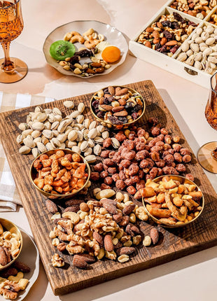 Nut Gift Basket, in Reusable Wooden Crate, Healthy Gift Option, Gourmet Snack Food Box, with Unique Flavors, Great for Feel Better, Sympathy & Birthday- Bonnie & Pop