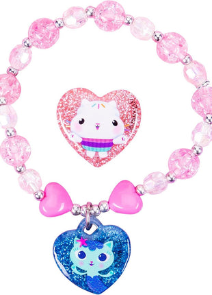 LUV HER Gabby Dollhouse Headbands for Girls - Kids Jewelry - Dress Up Set All in one Giftable Box - Headband - Play Jewelry Set - 4pc (Toddler Headband, Necklace, Dress Up Bracelet, Ring) Ages 3+