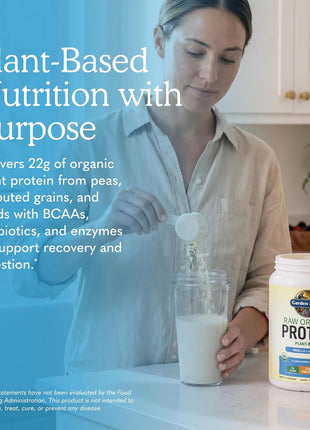 Garden of Life Protein Powder, Vegan Protein Powder, BCAA, Probiotics & Digestive Enzymes, Gluten & Lactose Free, Vanilla, 1.5 LB