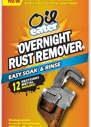 Oil Eater Overnight Rust Remover - Safe & Easy Soak for Tools, Auto Parts, Antiques, 32oz Concentrate - Makes 1-Gallon