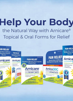Boiron Arnicare Gel for Relief of Joint Pain, Muscle Pain, Muscle Soreness, and Swelling from Bruises or Injury - Non-greasy and Fragrance-Free - 2.6 oz