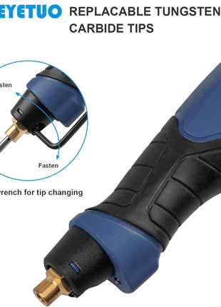 25W Engraving Pen, 6 Speed Power Engraving Tool, Handheld Engraver Pen with Tungsten Carbide Steel Bits for Wood Metal Glass Professional Etching Tool