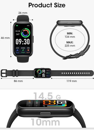 Health Fitness Tracker for Men Women: Smart Watch with 24H Heart Rate Monitor Blood Oxygen Sleep Tracker Calorie Step Counter 5ATM Waterproof Fitness Activity Trackers Compatible with iPhone Android