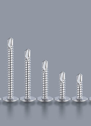 Wensilon(300pcs)#8×3/4"for Sheet Metal Self-Tapping Screws 410 Stainless Steel Truss Head High-Strength Quick Tapping Screws