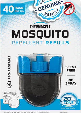 Thermacell Rechargeable Mosquito Repeller Refills; Advanced Repellent Formula Provides 20 Foot Protection Zone; Compatible with Thermacell E-Series & Radius Only; No DEET, Spray or Flame