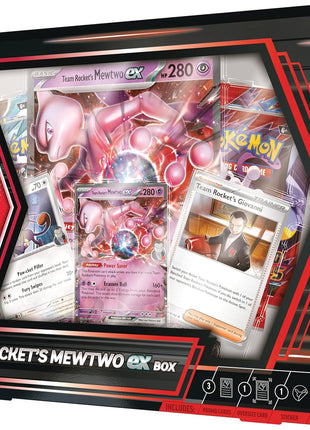 Pokemon TCG: Team Rocket's Mewtwo ex Box - 4 Packs, Promos