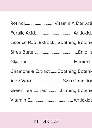 MEDIX Fragrance Free Retinol Face Moisturizer & Body Lotion Crepey Skin Care Treatment | Anti Aging Firming Retinol Cream For Face Targets Loose Crepe Skin, Wrinkles, & Fine Lines, 15 Fl Oz