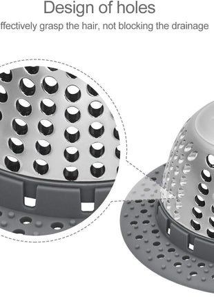 LEKEYE Drain Hair Catcher/Bathtub Drain Cover/Drain Protector for Pop-Up & Regular Drains(Patented Product)
