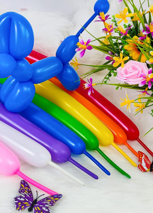 LXZFCRG 260 Balloons Pack of 100 Long Balloon Animal Twisting Balloons for for Animal Shape Birthdays Clowns