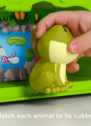 Fisher-Price Little People Toddler Toy Forest Friends Carry Case Playset with Animal Figures for Pretend Play Kids Ages 1+ Years