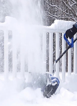 Snow Joe 24V Cordless Electric Snow Shovel Kit, 400W Motor, 13 inch Clearing Path - 20 Feet Throwing Distance, Includes Cover & Ice Scraper for Driveway, Sidewalk, Walkway, Deck & Patio, 24V-SS13-TV1