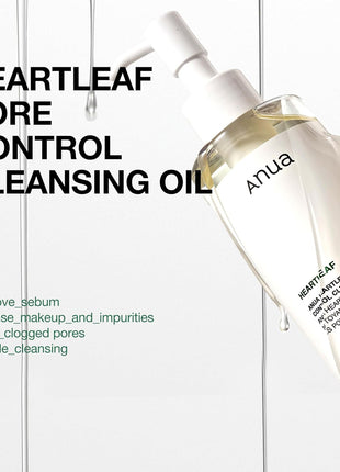 Anua Heartleaf Pore Control Cleansing Oil, Oil Cleanser for Face, Makeup Blackhead Remover, Korean Skin Care 6.76 fl oz(200ml) (original)
