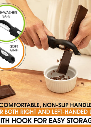Spring Chef Premium Swivel Vegetable Peeler, Soft Grip Handle and Ultra Sharp Stainless Steel Blades   Perfect Kitchen Peeler For Veggie, Fruit, Potato, Carrot, Apple   Black