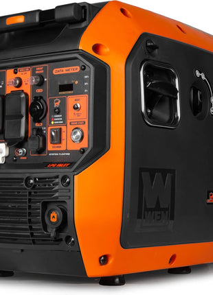 WEN 6800-Watt Dual Fuel RV-Ready Electric Start Portable Inverter Generator with Fuel Shut Off and CO Watchdog for Electric Vehicle Backup (DF680iX)