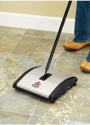 Bissell Natural Sweep Carpet and Floor Sweeper with Dual Brush Rotating System and 2 Corner Edge Brushes, 92N0A, 4.2 lb.