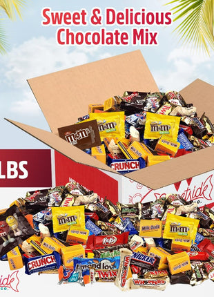Chocolate Candy variety pack - Bulk 5 pound, Assorted Bulk Chocolate Mix, Office Candy Assortment for Birthday Party, Holiday, Easter, Kids, College Students & Adults.
