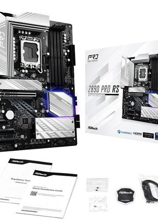ASRock Intel Core Ultra Z890 Pro RS ATX Motherboard LGA1851 RL-ILM DDR5 8666 MHz 256 GB M.2 PCIe 5.0 Thunderbolt