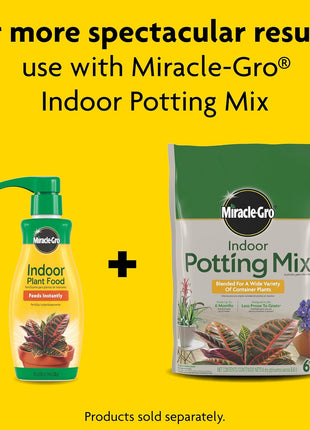 Miracle-Gro Indoor Plant Food, Liquid Plant Food for Houseplants, Snake Plants, Peace Lilies, Flowers, Vegetables, Herbs and More, 8 oz., 2-Pack